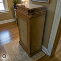 Shoes Wooden Cabinet with Wicker Door (Cane) and Oak Veneer Surface