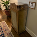 Shoes Wooden Cabinet with Wicker Door (Cane) and Oak Veneer Surface